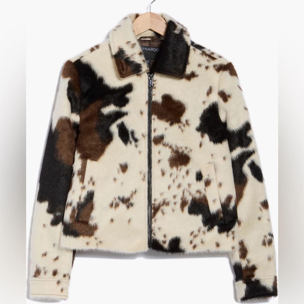 Bernardo Women's Patterned Faux Fur Jacket